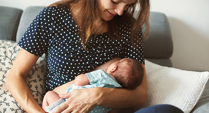 mother breastfeeding her baby